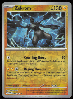 Pokemon Card Paradox Rift Reverse Holographic Zekrom 066/182 NM - Image 1