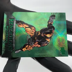 Marvel Card Wolverine 77 Green /399 Fleer Upper Deck Renditions [NM] - Image 5