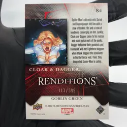 Marvel Card Cloak & Dagger 84 Green /199 Fleer Upper Deck Renditions [NM] - Image 3