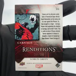 Marvel Card Carnage 25 Green Goblin /399 Fleer Upper Deck Renditions [NM] - Image 3