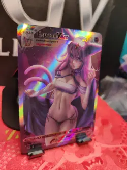 ESPEON Eevee Girls Trainer Card Goddess Waifu | Anime ACG DIY| Holo VMAX - Image 5