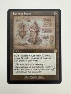 Keening Stone Retro Frame Schematic MTG Magic Gathering Card NM Near Mint BRR - Image 1