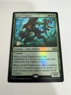 Gruff Triplets Foil Promo Prerelease MTG Magic the Gathering Card NM Mint WOE - Image 1