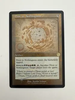 Door to Nothingness Foil Retro Frame Schematic MTG Magic Gathering Card NM BRR - Image 1