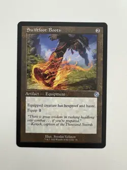 Swiftfoot Boots Retro Frame MTG Magic the Gathering Card NM Near Mint BRR - Image 1
