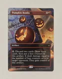 Pumpkin Bombs 0026 Regular Borderless Marvel's Spider-Man Eternal MTG - Image 1