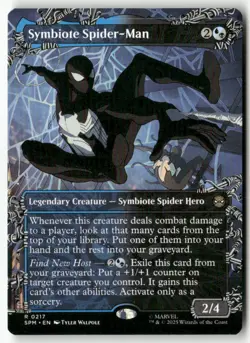 Symbiote Spider-Man (Borderless) Normal Marvel's Spider-Man 217 NM MTG - Image 1