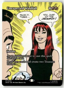 Unexpected Windfall (Borderless) Normal Marvel Universe Eternal-Legal 29 NM MTG - Image 1