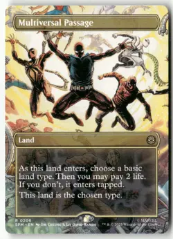 Multiversal Passage (Borderless) Normal Marvel's Spider-Man 206 NM MTG - Image 1