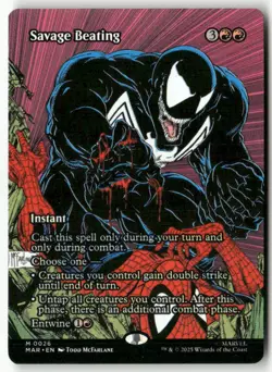 Savage Beating (Borderless) Normal Marvel Universe Eternal-Legal 26 NM MTG - Image 1