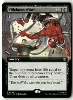 Villainous Wrath (Extended Art) Normal Marvel's Spider-Man 259 NM MTG - Image 1