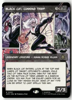 Black Cat, Cunning Thief (Borderless) Normal Marvel's Spider-Man 222 NM MTG - Image 1