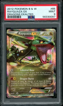 2012 Pokemon BW Dragons Exalted Rayquaza EX #85 PSA 9 MINT - Image 1