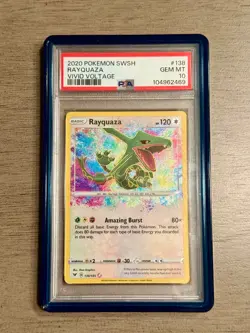2020 Pokemon SWSH Vivid Voltage Rayquaza #138/185 PSA 10 Gem MT - Image 1