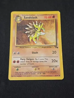 Sandslash 41/62 Fossil Regular WOTC Vintage Pokemon TCG Light Played - Image 1