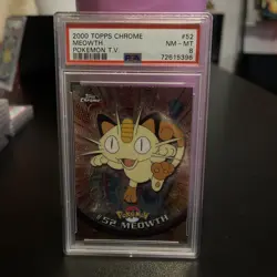 PSA 8 Pokemon Topps Chrome Meowth Pokemon T.V - Image 1