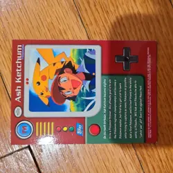 topps Pokemon TV Animation Edition Series 1 Rainbow Foil TV1 Ash Ketchum - Image 2