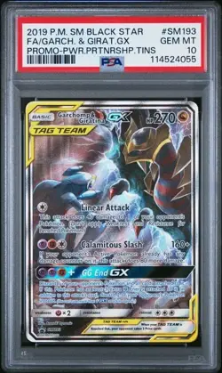PSA 10 GARCHOMP & GIRATINA GX SM193 BLACK STAR PROMO SUN & MOON TAG TEAM POKEMON - Image 1