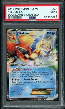 2012 Pokemon BW Boundaries Crossed Keldeo EX #49 PSA 9 MINT - Image 1