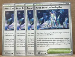 4x Area Zero Underdepths 094/131 - NM Prismatic Evolutions Pokemon Playset - Image 1