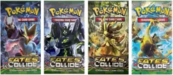 *EMPTY* POKEMON X&Y FATES COLLIDE BOOSTER PACKS ART SET NO CARDS - Image 1