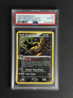 2004 POKEMON EX TEAM ROCKET RETURNS #15 DARK DRAGONITE-HOLO PSA 6 - Image 1