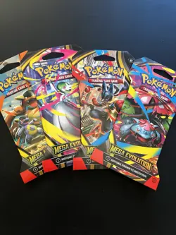 (LOT OF 4) Pokemon TCG Mega Evolution Each Art Set Sleeved Booster Packs NEW! - Image 1