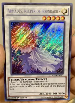 Yugioh 1xCopy 1⃣ Armades Keeper of Boundaries MP14-EN095 Secret Rare 1st Ed VLP - Image 1