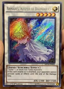 Yugioh 1xCopy 1⃣ Armades Keeper of Boundaries MP14-EN095 Secret Rare 1st Ed VLP - Image 4