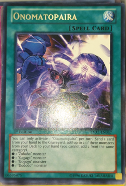 Yugioh Onomatopaira LVAL-EN067 Trading Card Game TCG - Image 1