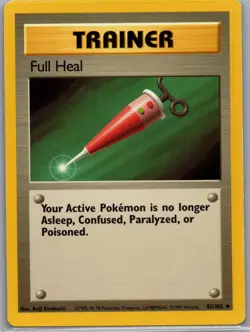 Full Heal 82/102 Non Holo Base Set - Pokemon Card - LP - Image 1