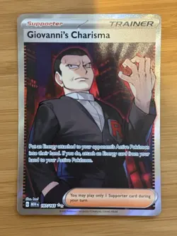 Giovanni’s Charisma SR #197/165 Pokemon S&V 151 NM English Card - Image 1