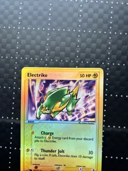 Electrike Pokemon Card Reverse Holo 30/109 with ERROR LINE ON TOP OF CARD - Image 3