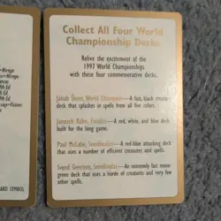 MTG - World Championship Seattle August 1997 - Complete Deck missing 2 cards - Image 4