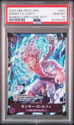 PSA 10 ONE PIECE Card Luffy P-041 BANDAI CARD GAME Fest 23-24 World Tour Promo - Image 3