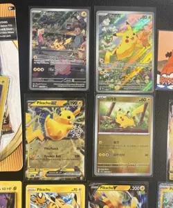 Pikachu Pokemon Card Lot, Promo, Sealed, 151 Illustration Rare - Image 2