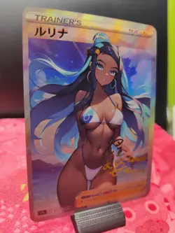 Pokemon Nessa Anime Waifu Sexy Doujin ACG DIY Trainer Art card - Image 5