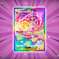 Sylveon ex #89 Rainbow Rare Pokemon TCG Pocket Eevee Grove Holo Card - Image 1