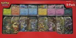 Pokemon Prismatic Evolutions 8 Mini-Tins with Promo Cards - New - Image 1