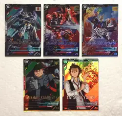 Lot of 5 Japanese Mobile Suit Gundam Arsenal Base Master Rare Card set - Image 1