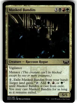 MTG Magic the Gathering FOIL Masked Bandits (201/547) Streets of New Capenna - Image 1