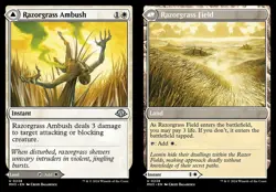 1x Razorgrass Ambush // Razorgrass Field - Foil NM Eng MTG - Modern Horizons 3 - Image 1