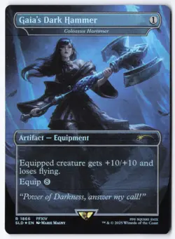 Gaia's Dark Hammer - Colossus Hammer (Rainbow Foil) R Secret Lair Drop Series 18 - Image 1