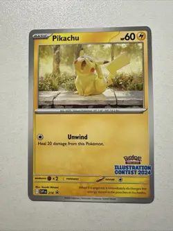 2025 Pokemon Pikachu Black Star Promo Illustration Contest 2024 214 SVPEN NM - Image 1