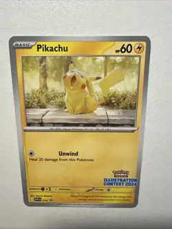 2025 Pokemon Pikachu Black Star Promo Illustration Contest 2024 214 SVPEN NM - Image 3