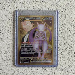 Pokemon TCG - Destined Rivals - Team Rocket’s Mewtwo ex Gold 240/182 - UR - Image 1
