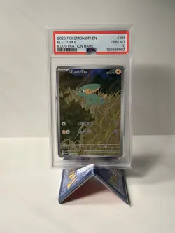 2025 POKEMON DRI EN-DESTINED RIVALS ILLUSTRATION RARE #196 ELECTRIKE PSA 10 - Image 1