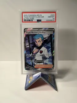 2025 POKEMON DRI EN-DESTINED RIVALS ULTRA RARE #223 TEAM ROCKET'S ARCHER PSA 10 - Image 1