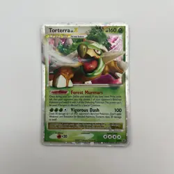 Pokemon TCG Torterra LV.X DP09 Ultra Rare Black Star Promo Diamond Pearl English - Image 1