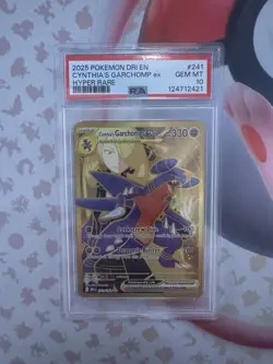 2025 Pokemon S&V Destined Rivals #241 FA Gold Cynthia's Garchomp PSA 10 Gem Mint - Image 1